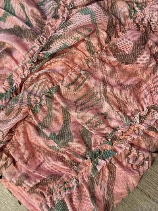 I.AM.GIA Pink Ruched Animal-Print Mini Skirt - Picture 4 of 4